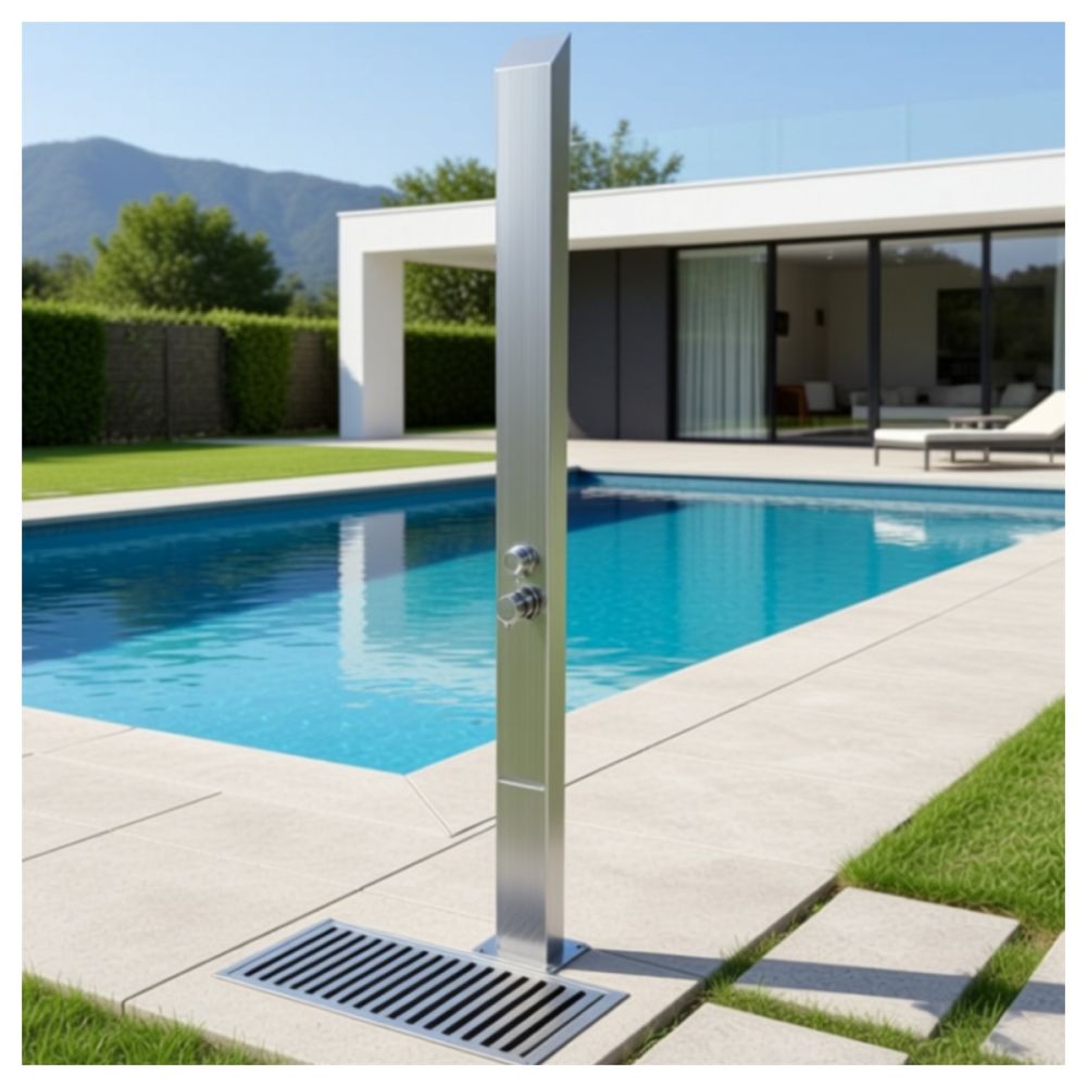 Toorak Silver 316L Marine Grade  Stainless Steel Outdoor Indoor Water Fall Pool Shower Rinse-Off Shower/ DEAL OF THE WEEK.