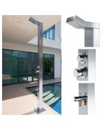 Bondi Silver 316L Marine Grade Stainless Steel Outdoor Indoor Pool Shower Rinse-Off Shower