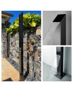 Toorak Black 316L Stainless Steel Marine Grade  Outdoor Indoor Waterfall Pool Shower