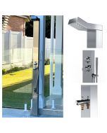 Bondi Silver ADA 316L Marine Grade Stainless Steel Outdoor Shower Complete Shower System Tower Panel