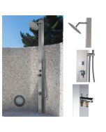 Milan Silver ADA 316L Marine Grade Stainless Steel Outdoor Outside Indoor Pool Shower 