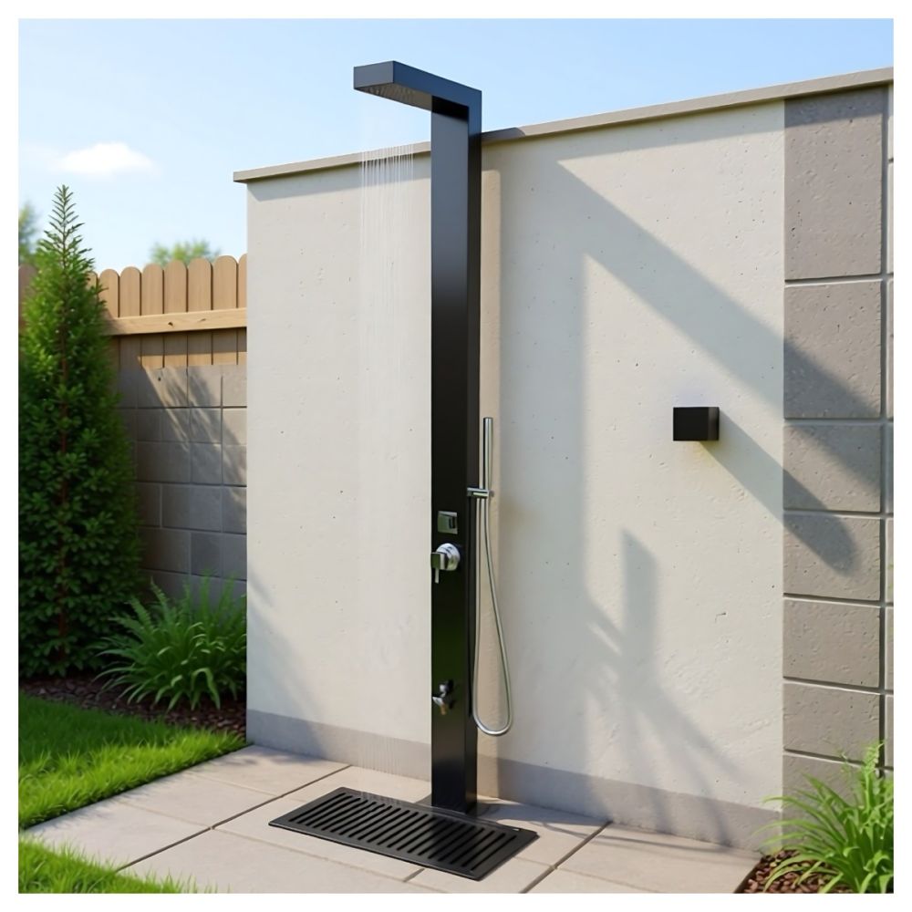 Windsor Black ADA 316L Marine Grade Stainless Steel Outdoor Pool Shower