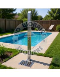 Toorak Silver 316L Marine Grade  Stainless Steel Outdoor Indoor Water Fall Pool Shower Rinse-Off Shower/ DEAL OF THE WEEK.