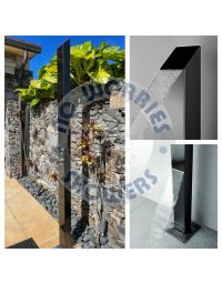 Toorak Black 316L Stainless Steel Marine Grade  Outdoor Indoor Waterfall Pool Shower Rinse-Off Shower