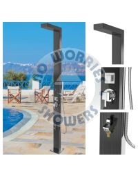 Windsor Black ADA 316L Marine Grade Stainless Steel Outdoor Pool Shower
